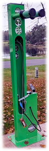 Showing the Cycle Maintenance Post on location